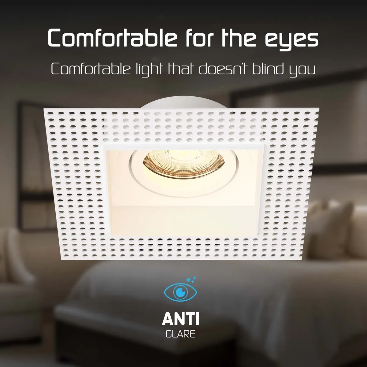 LEDVION Trimless LED Inbouwspot 130x130mm GU10 - Wit - afbeelding 6 van 6
