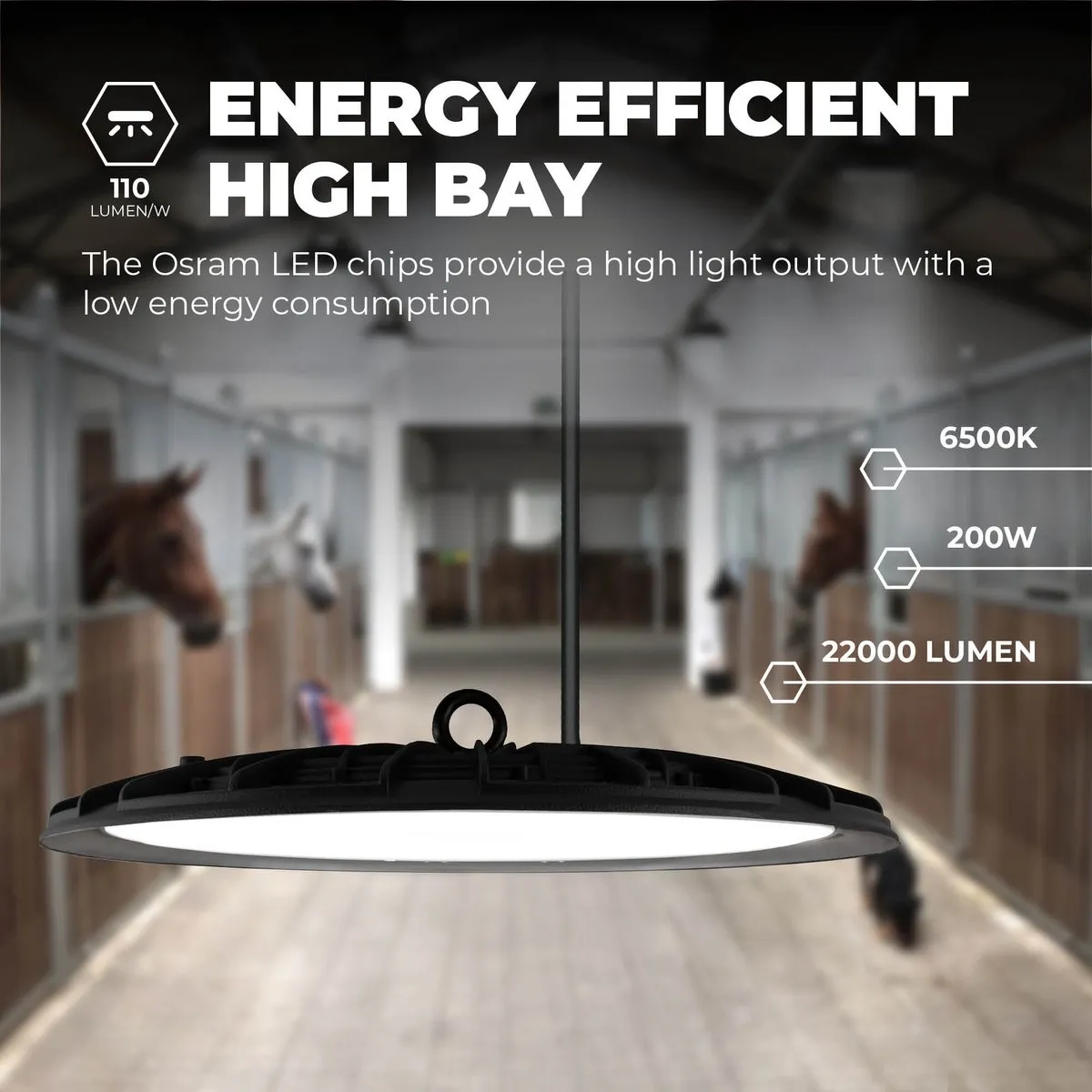 Ledvion LED High Bay Sensor 200W 110lm/W - 22.000L IP65