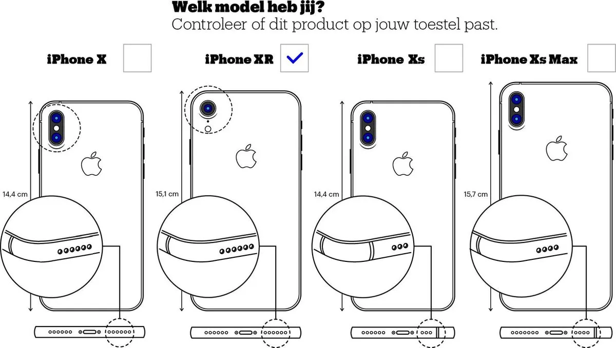 Zwart hoesje van Mercedes-Benz - Backcover - Soft Touch - iPhone XR - Hoogwaardige kwaliteit