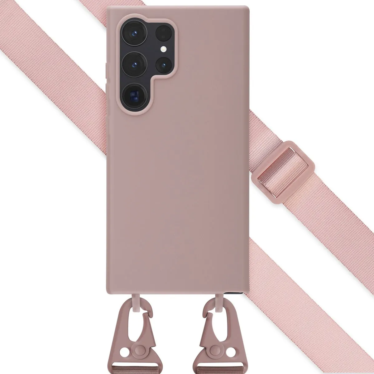 Selencia Hoesje Samsung Galaxy S24 Ultra - Siliconen - Roze