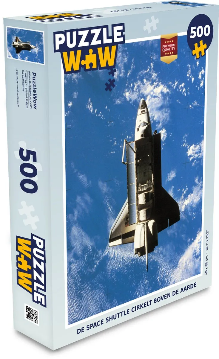 PuzzleWow Legpuzzel Space Shuttle 500 Stuks - Multicolor