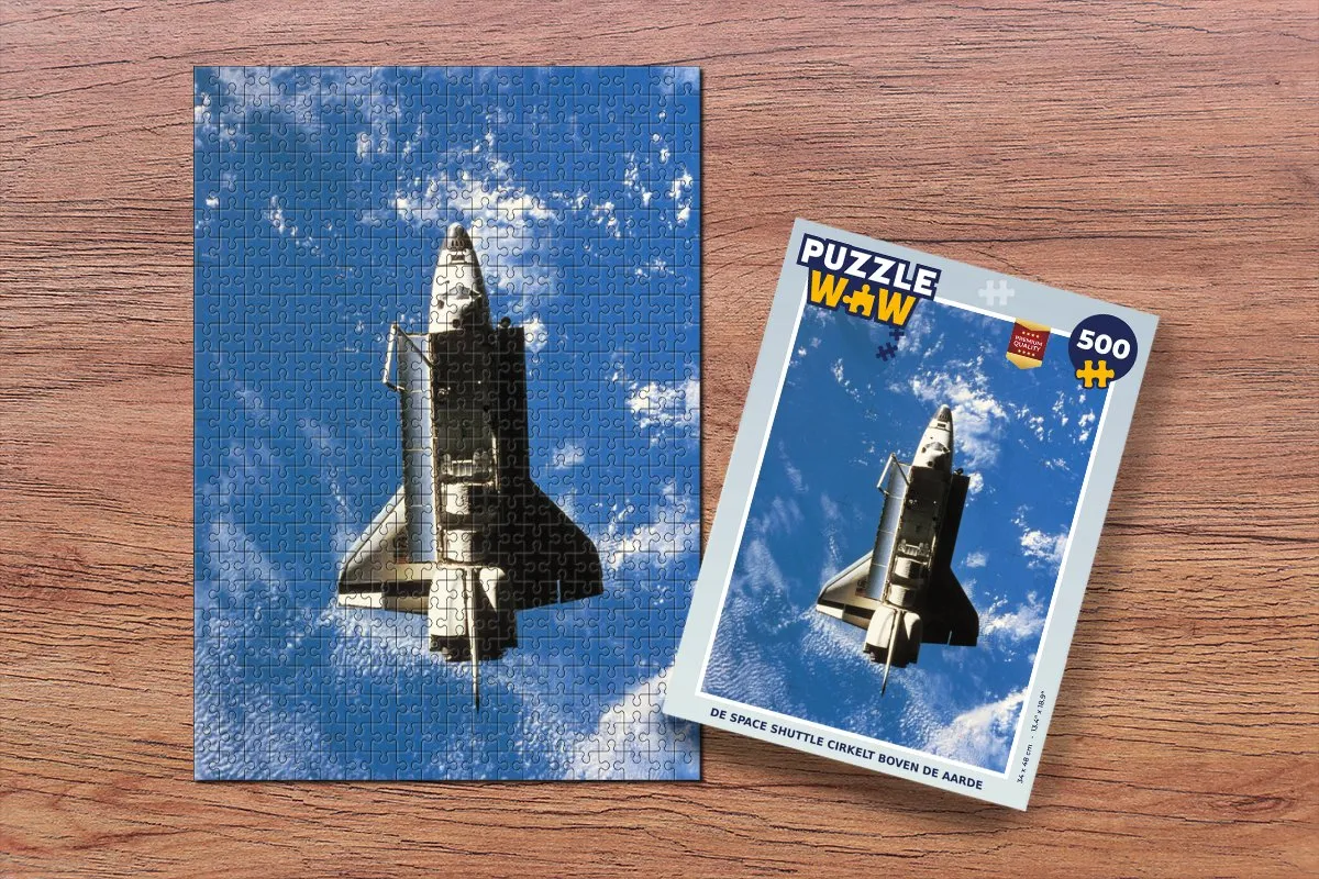 PuzzleWow Legpuzzel Space Shuttle 500 Stuks - Multicolor