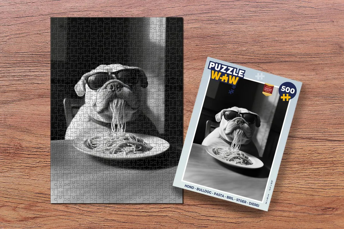 PuzzleWow Bulldog Legpuzzel 500 Stuks - MPN 8721169411606