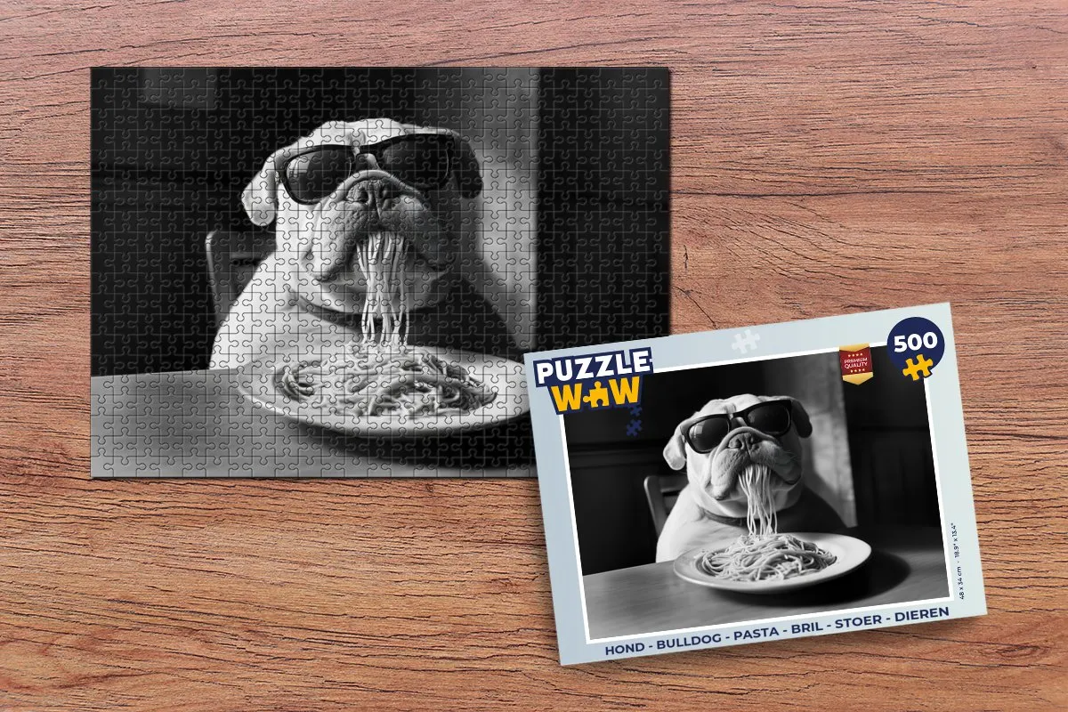 PuzzleWow Bulldog Legpuzzel 500 Stuks - MPN 8721169411606