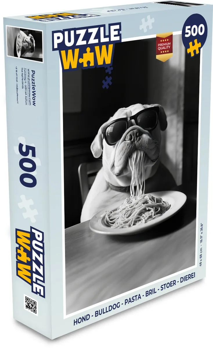 PuzzleWow Bulldog Legpuzzel 500 Stuks - MPN 8721169411606