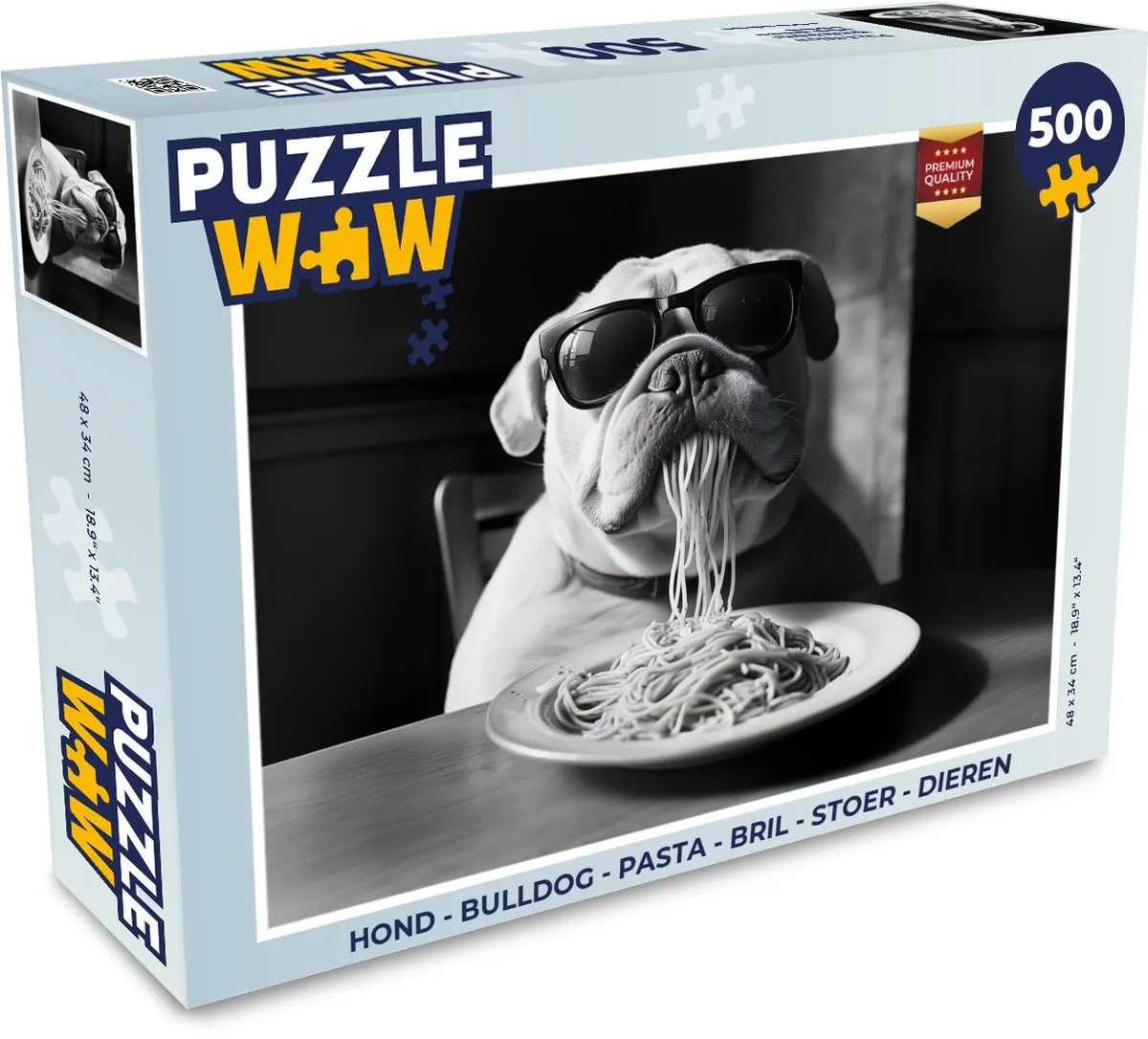 PuzzleWow Bulldog Legpuzzel 500 Stuks - MPN 8721169411606