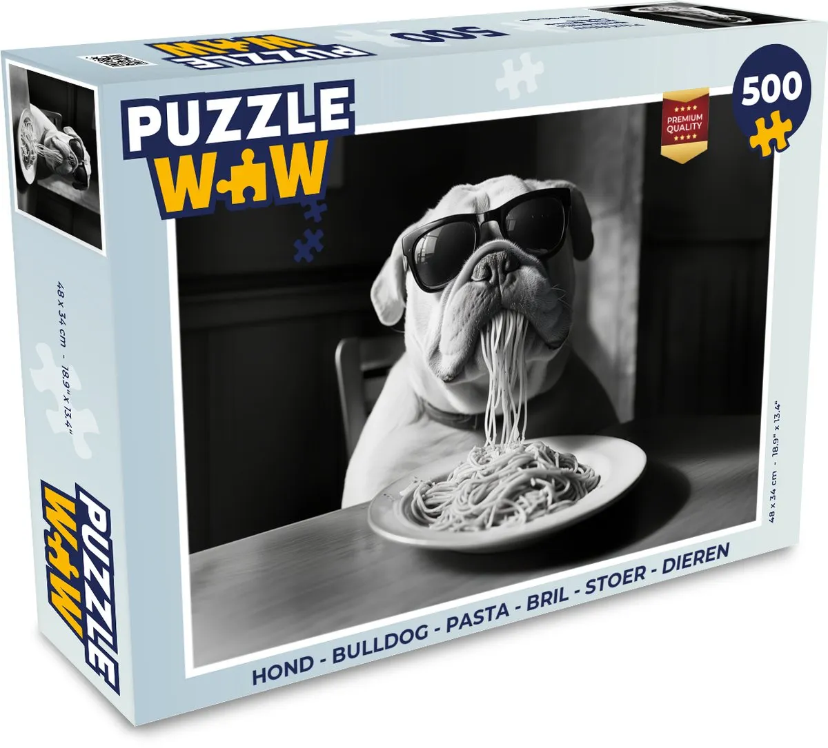 PuzzleWow Bulldog Legpuzzel 500 Stuks - MPN 8721169411606