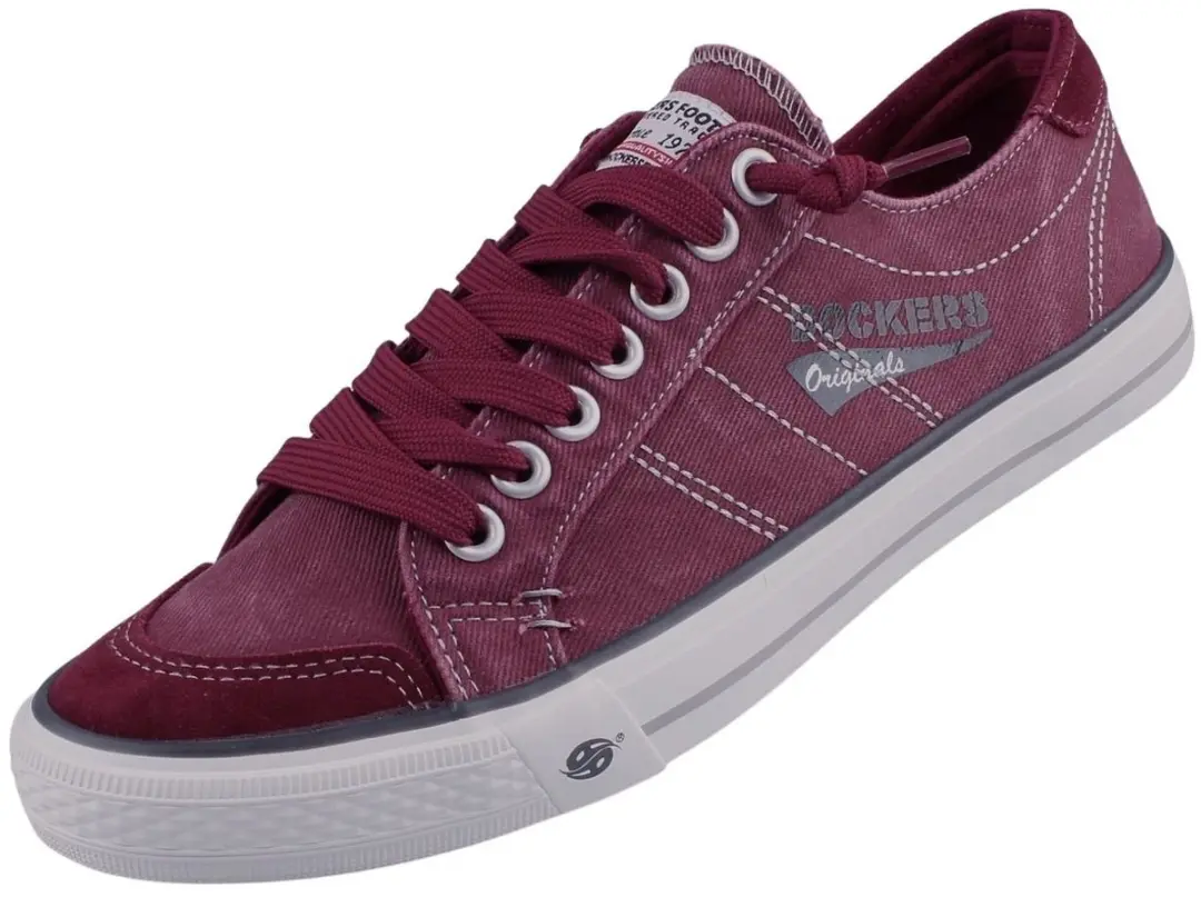 Dockers by Gerli heren canvas sportschoenen Bordeaux