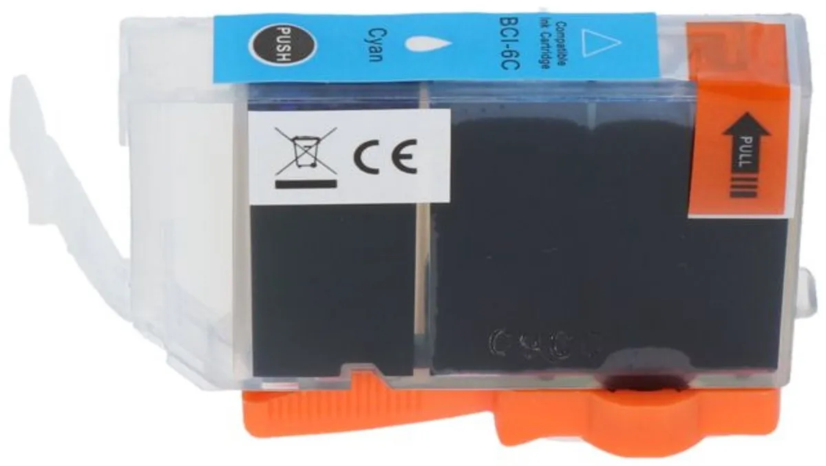 PrintAbout BCI-6C Inktcartridge Cyaan - 15ml - o.a. Canon BJS800