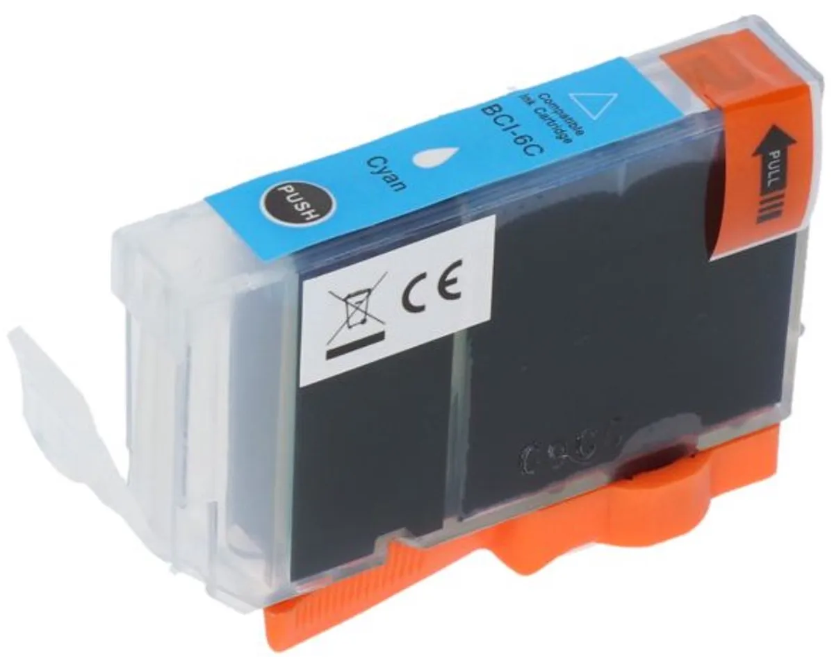PrintAbout BCI-6C Inktcartridge Cyaan - 15ml - o.a. Canon BJS800
