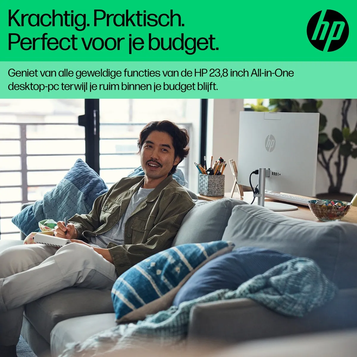 HP AIO 24-cr0057nd Alles-in-één PC - i5-1335U 16GB 512GB SSD - Wit
