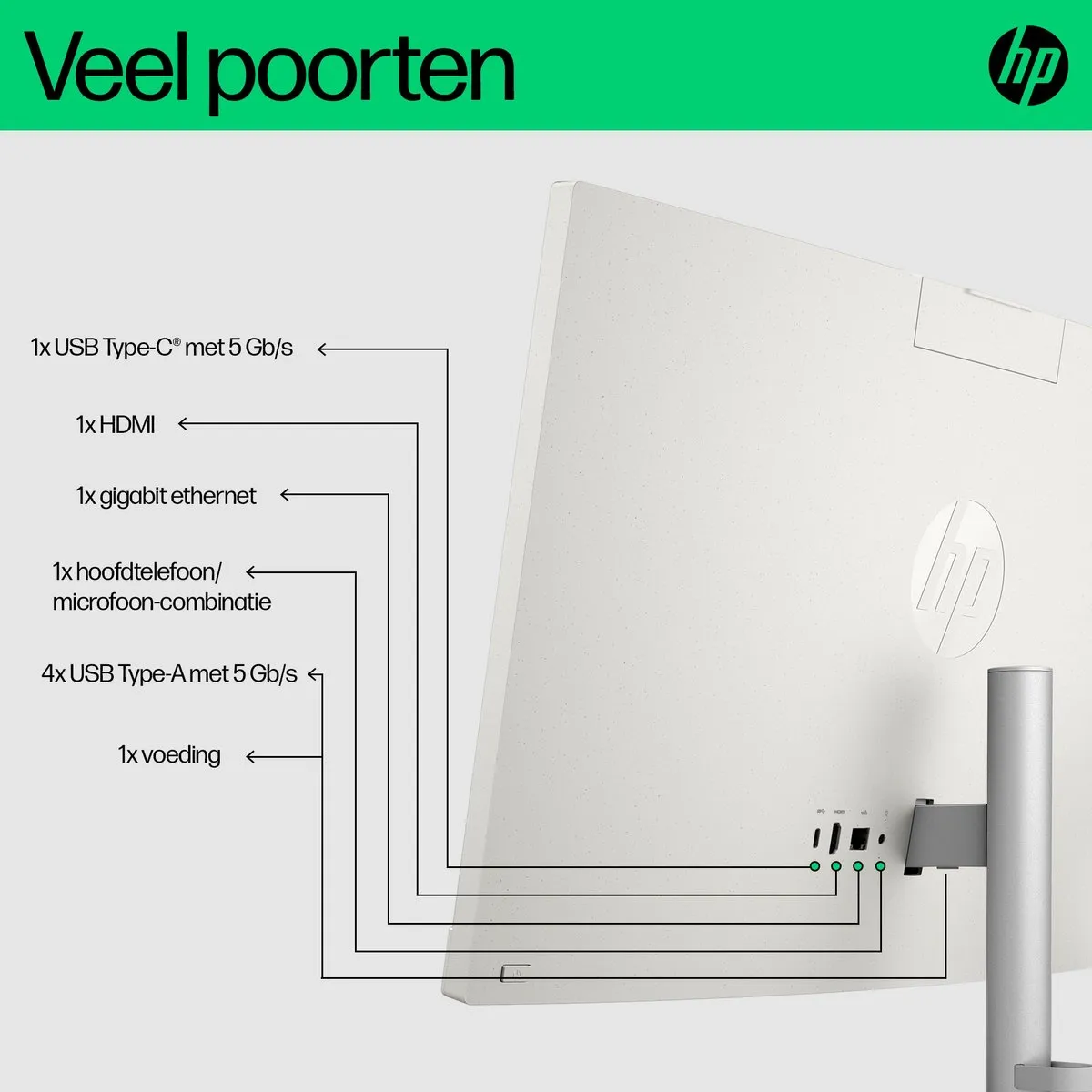 HP AIO 24-cr0057nd Alles-in-één PC - i5-1335U 16GB 512GB SSD - Wit