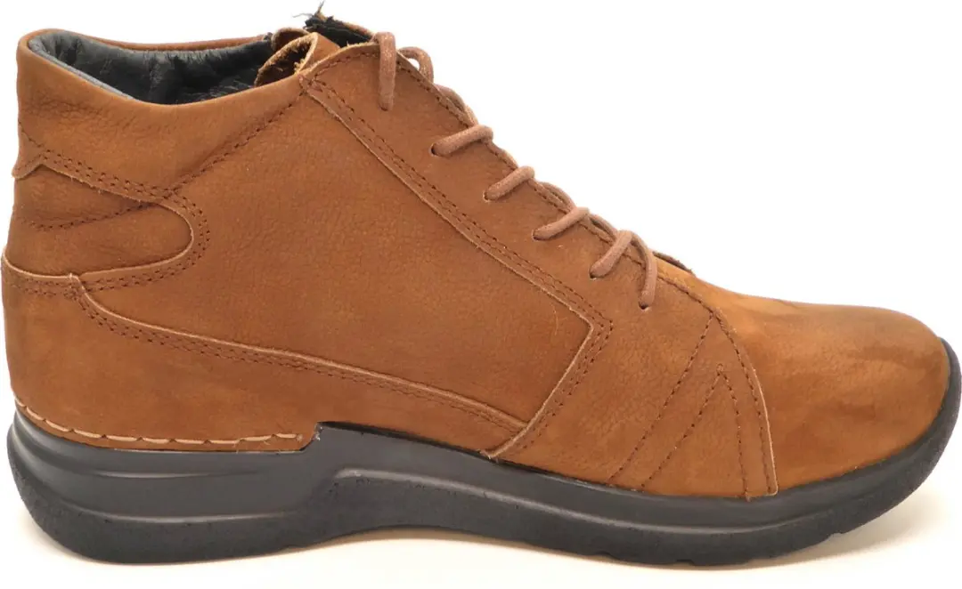 Wolky Why Veterschoenen Hoog - Cognac - Maat 42