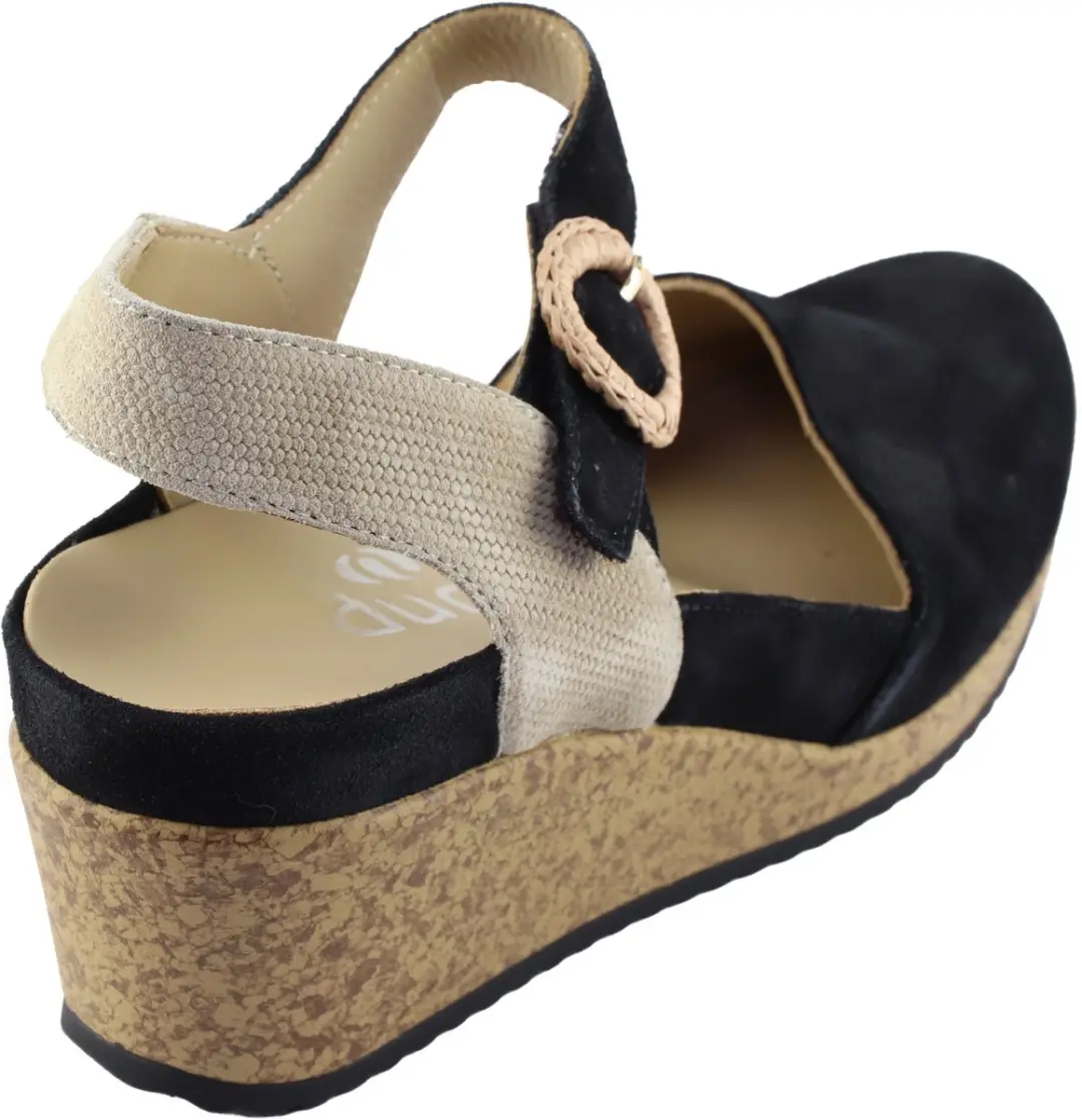 Durea 5919-565 Dames Sandalen - Zwart - Maat 38.5
