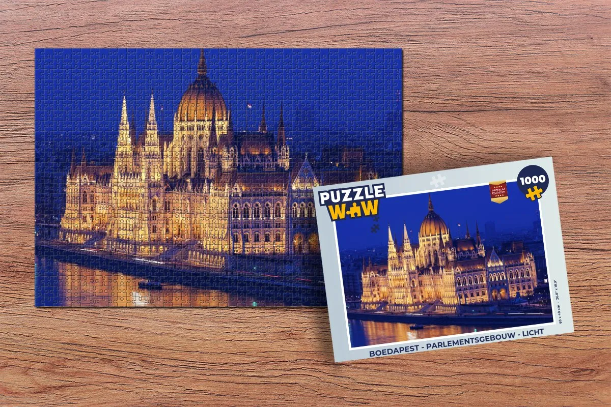 PuzzleWow Boedapest Parlementsgebouw Legpuzzel 1000 Stuks - Multicolor