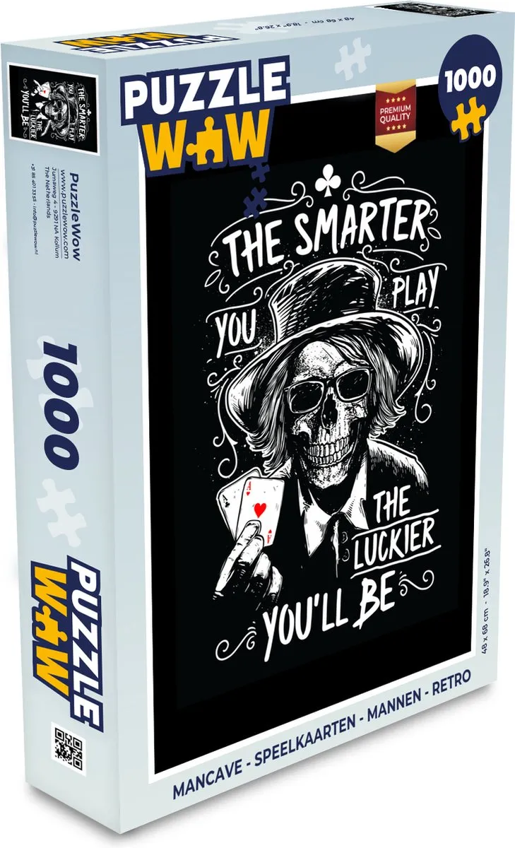 PuzzleWow Mancave Legpuzzel 1000 Stuks - Multicolor
