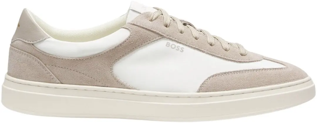 BOSS Kieran Tenn Sneakers Heren 41 - Wit/Beige - afbeelding 4 van 6