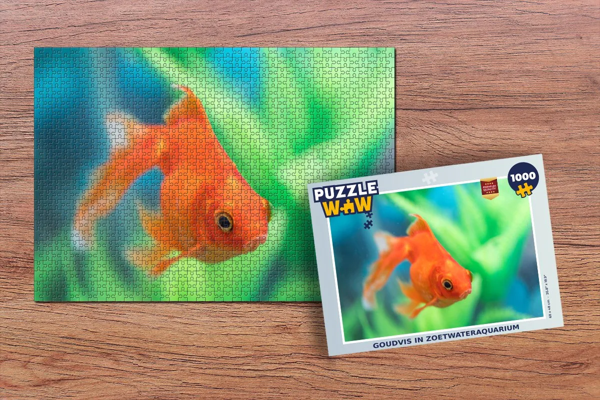 PuzzleWow Legpuzzel Goudvis Aquarium 1000 Stuks - Multicolor