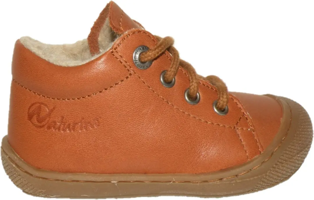 Naturino Cocoon Wool Lederen Veterschoenen 23 - Cognac