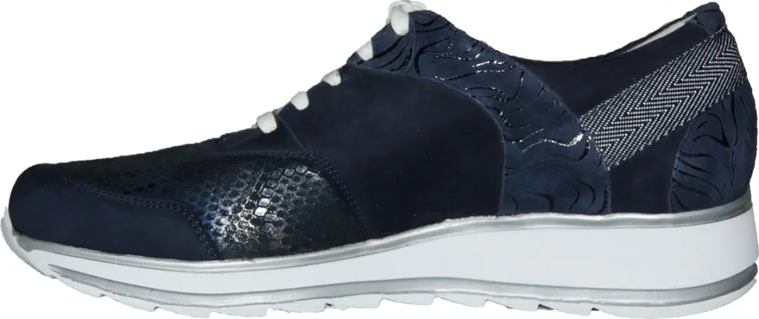 Durea Blauwe Veterschoenen Wijdte H - Maat 37