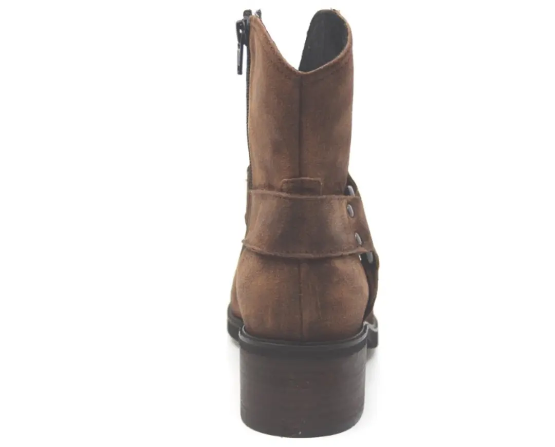 Durea Korte Laarzen 9820 Bruciato Cognac - Wijdte H