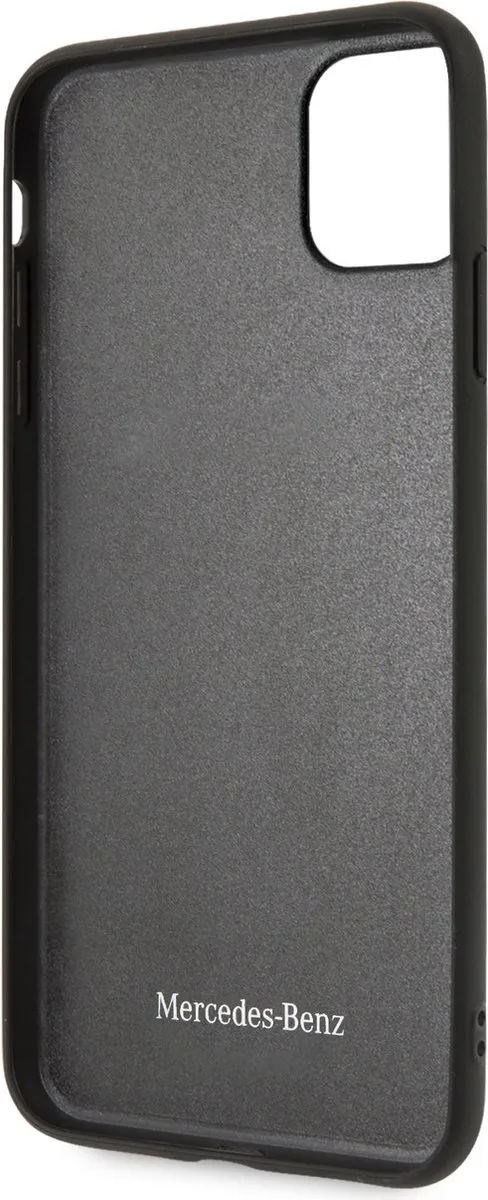 Mercedes-Benz iPhone 11 Pro Max Hoesje - Effen Zwart Quilted