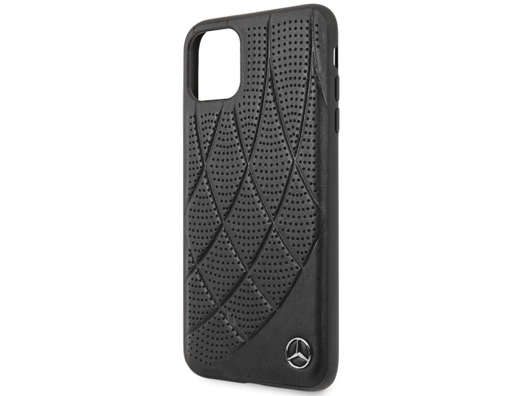Mercedes-Benz iPhone 11 Pro Max Hoesje - Effen Zwart Quilted - afbeelding 6 van 6