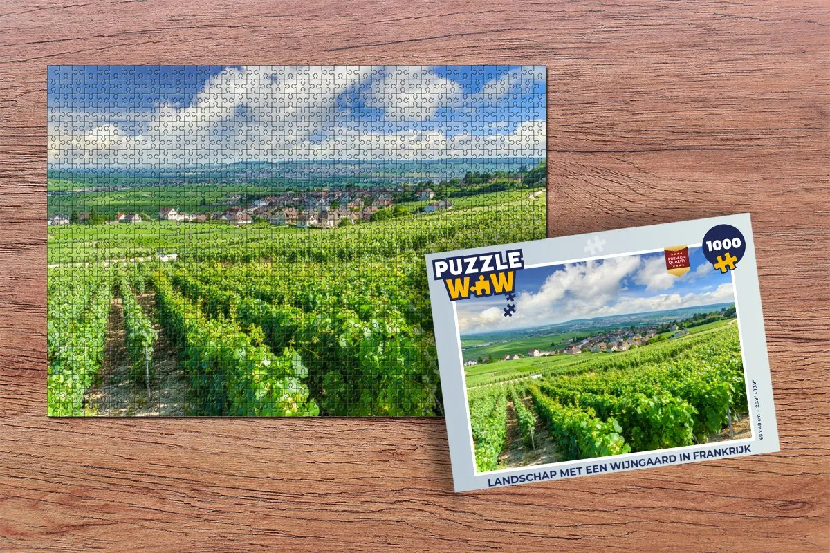 PuzzleWow Landschap Frankrijk Legpuzzel 1000 Stuks - Multicolor