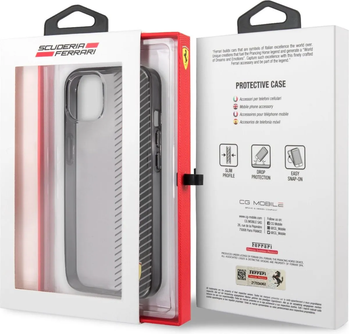 Ferrari On-Track Gradient Back Case iPhone 13 - Zwart