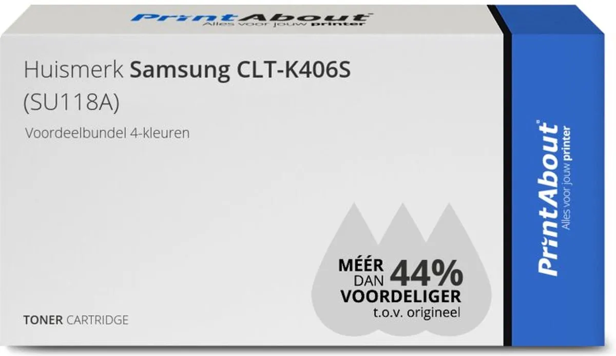 PrintAbout CLT-K406S Toner 4-kleuren - 1.750 pagina's - o.a. Samsung