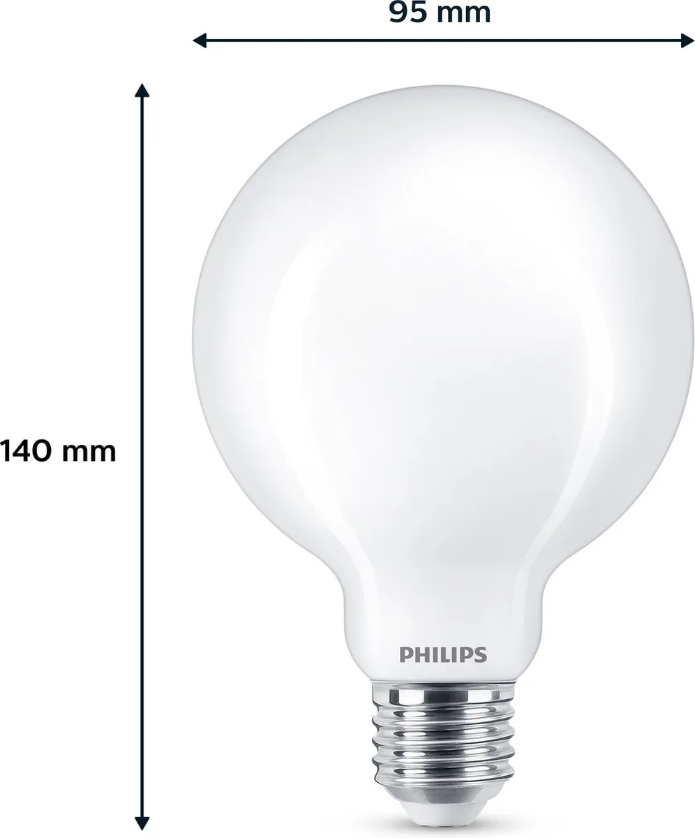 Philips LED Globelamp E27 7W Warmwit Mat - afbeelding 6 van 6