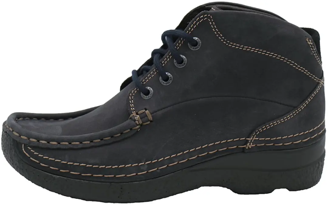 Wolky Roll Shoot Hoge Veterschoenen 0624216-800 - Blauw Nubuck