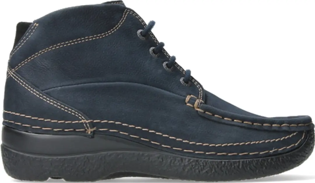 Wolky Roll Shoot Hoge Veterschoenen 0624216-800 - Blauw Nubuck