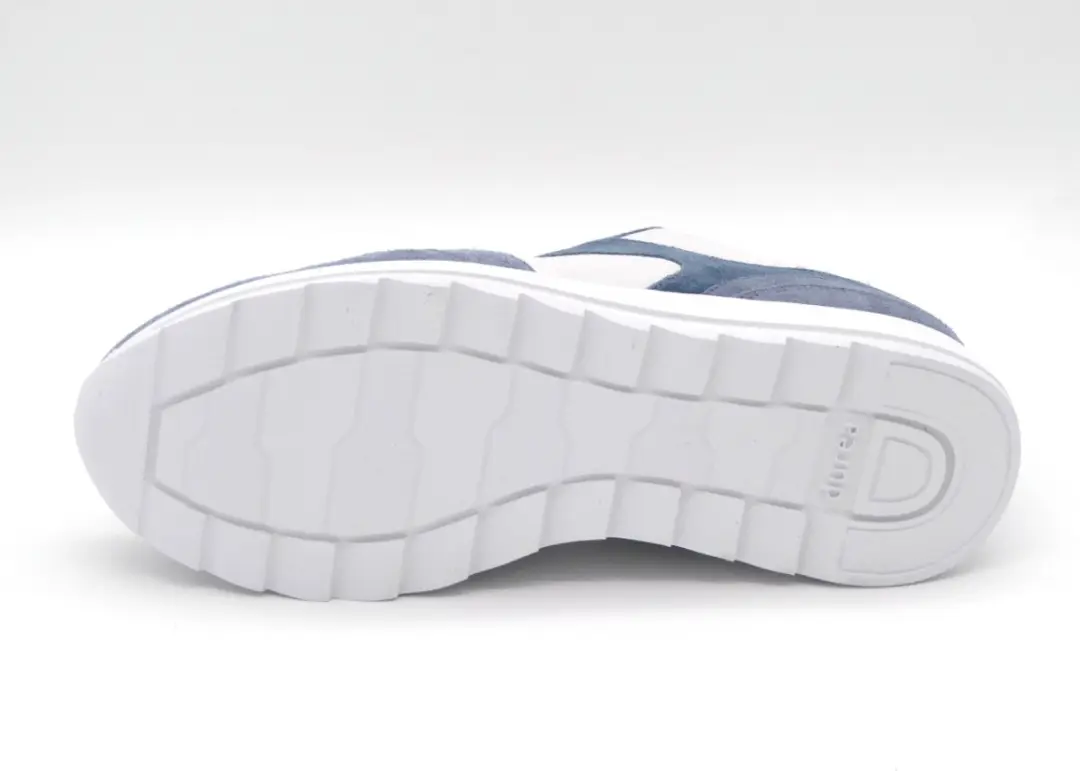 Durea Dames Sneaker 6315-685-2128 - Jeansblauw/Wit - Maat 39