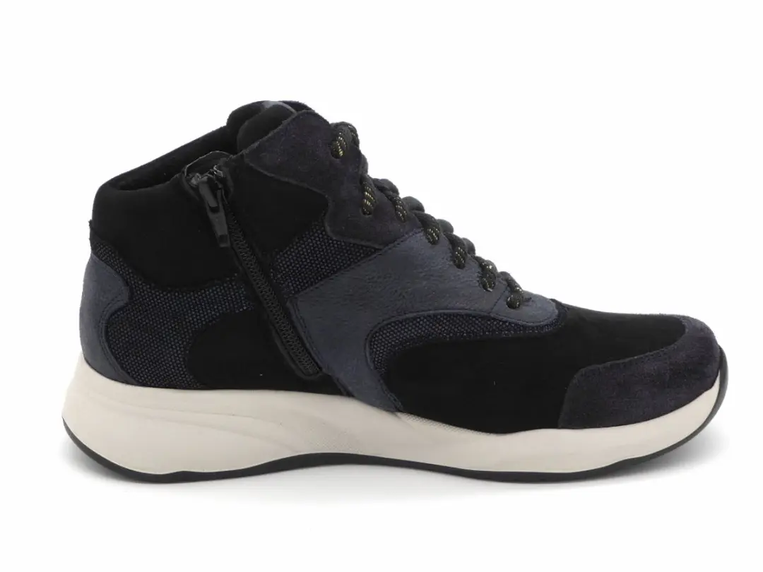 Durea Flex Dames Veterboot 9835-608-2293 - Blauw/Zwart - Maat 40