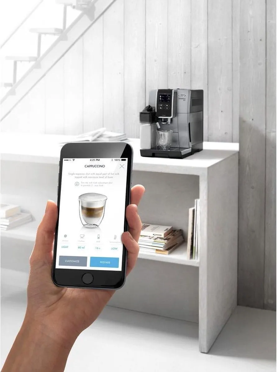 De'Longhi Dinamica Plus ECAM370.85.SB Espressomachine - Zilver/Zwart
