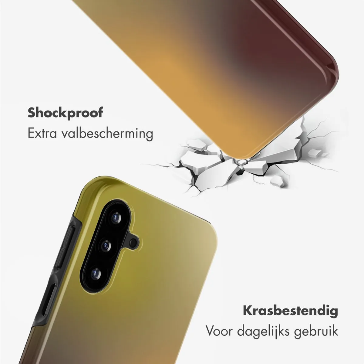 Selencia Hoesje Samsung Galaxy A17 Gradient Olive Dust
