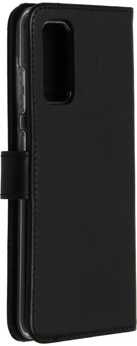 Selencia Hoesje Samsung Galaxy S20 - Echt Lederen Bookcase 3 Stuks - Zwart