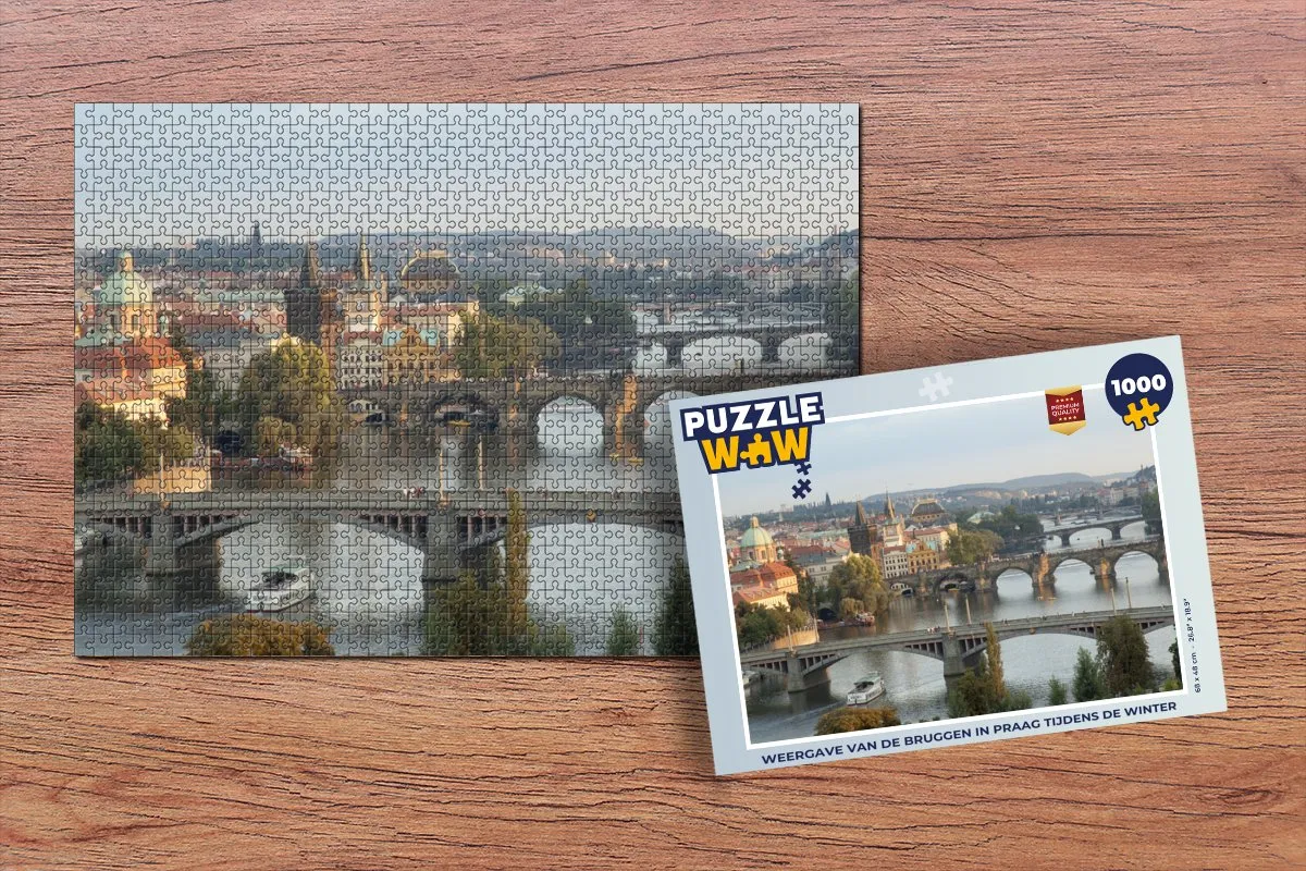 PuzzleWow Praag Legpuzzel 1000 Stuks - Multicolor