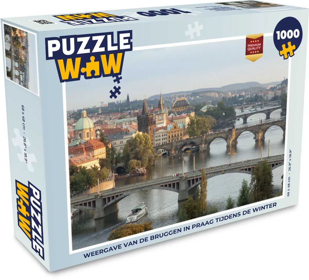 PuzzleWow Praag Legpuzzel 1000 Stuks - Multicolor