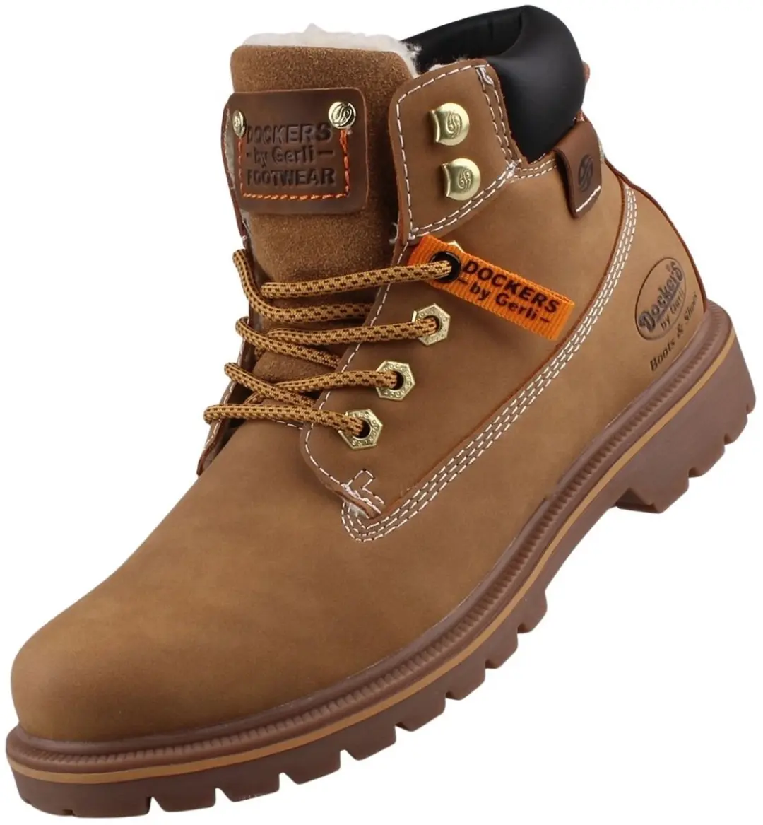 Dockers by Gerli dames Tex enkellaars geel (Golden Tan)