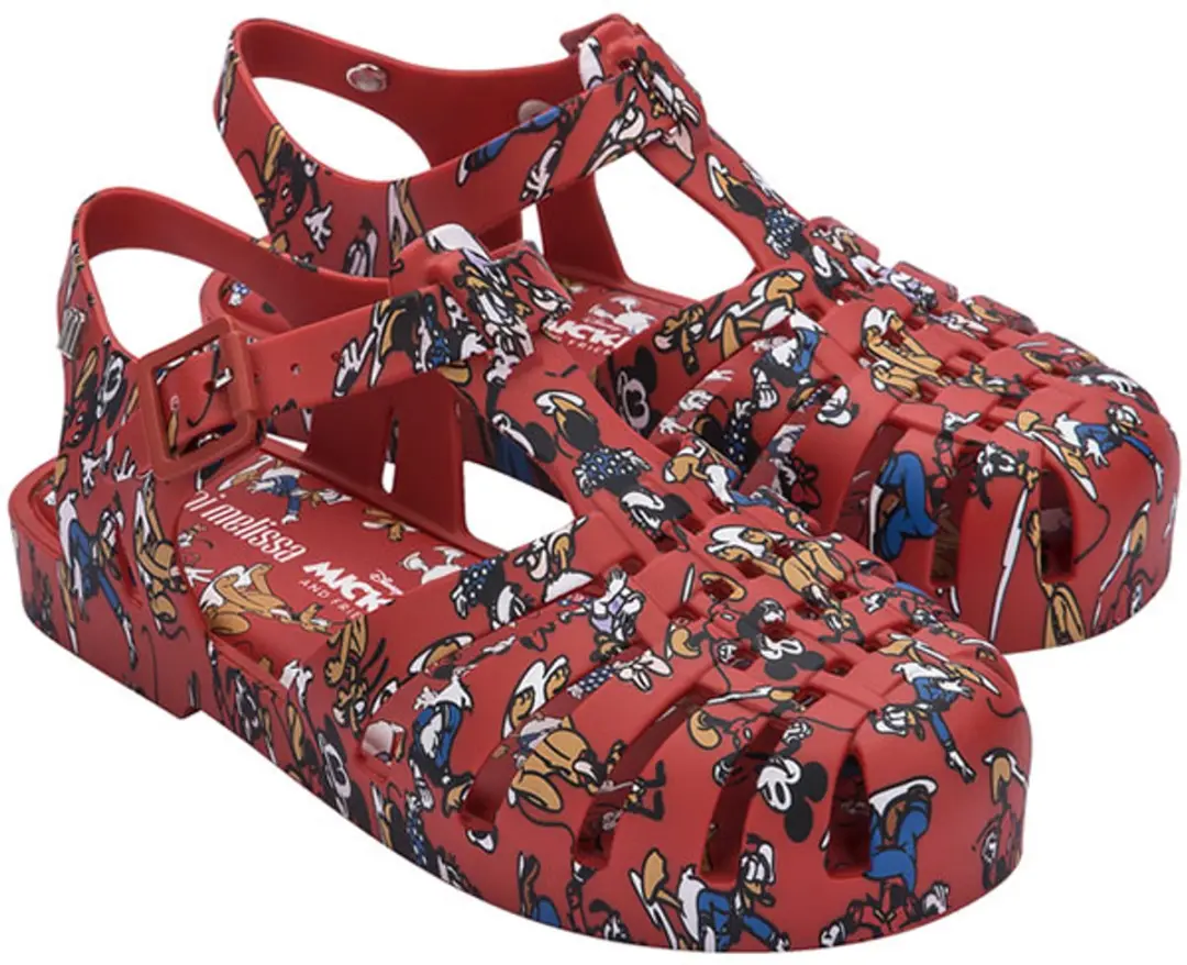 Melissa Mini Possession Print + Mickey And Friends Sandalen Rood EU 24 Jongens,M