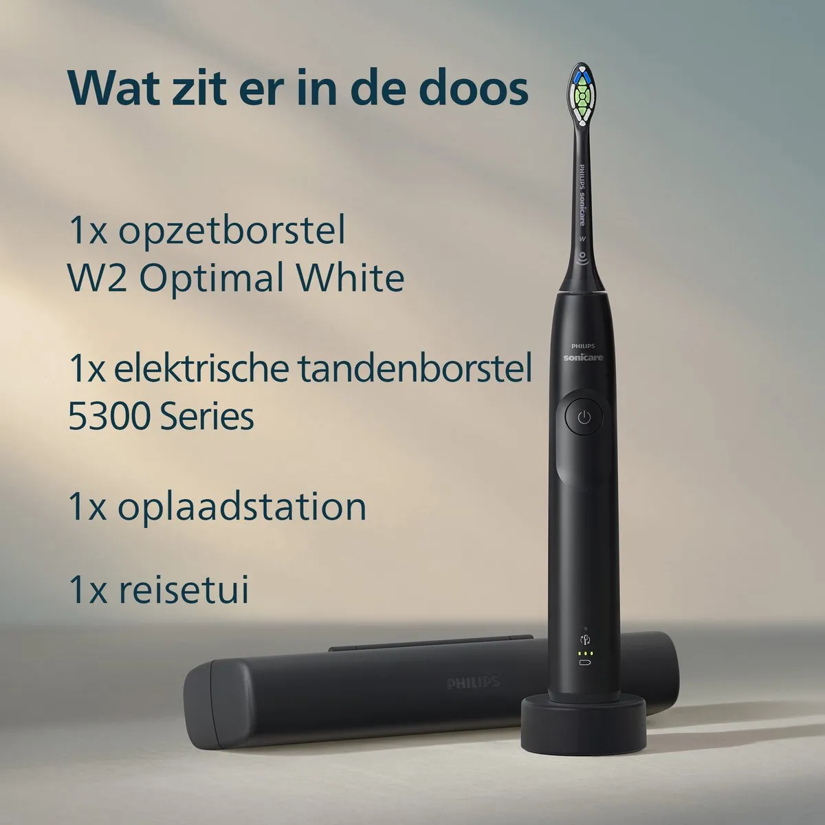 Philips Sonicare 5300 HX7101/02 Elektrische Tandenborstel - Zwart