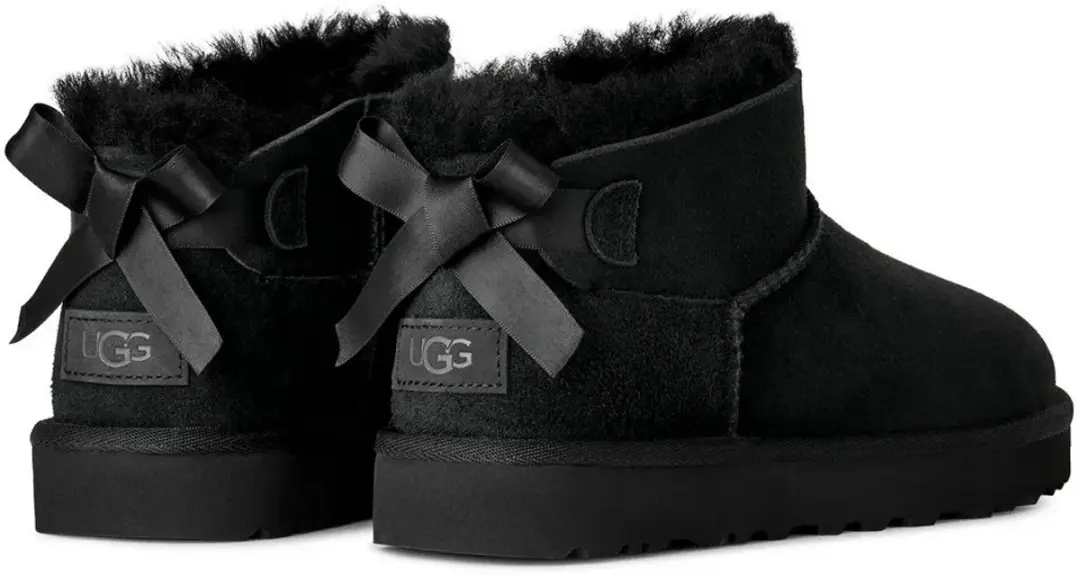 UGG Ultra Mini Bailey Bow Laarzen - Zwart 40