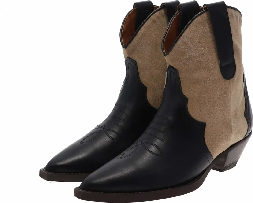 FB Fashion Boots PAULA cowboy enkellaars zwart beige
