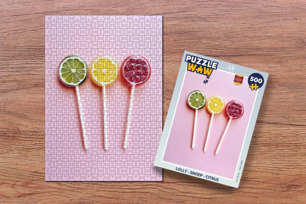 PuzzleWow Lolly Legpuzzel 500 Stuks - Roze