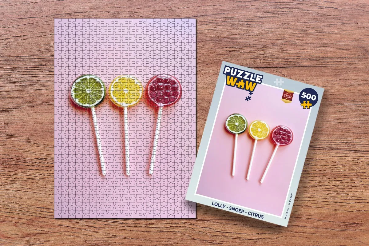 PuzzleWow Lolly Legpuzzel 500 Stuks - Roze