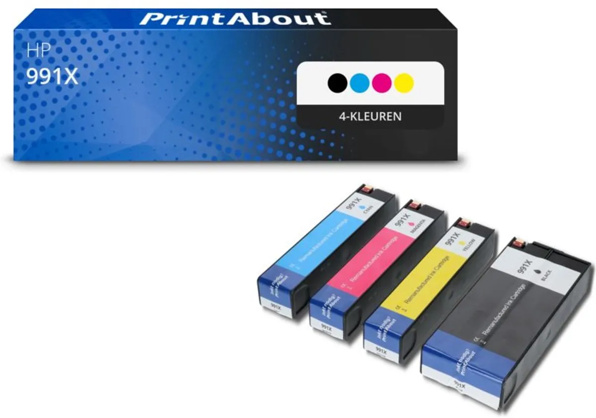 PrintAbout Huismerk HP 991X Inktcartridge 4-kleuren XL