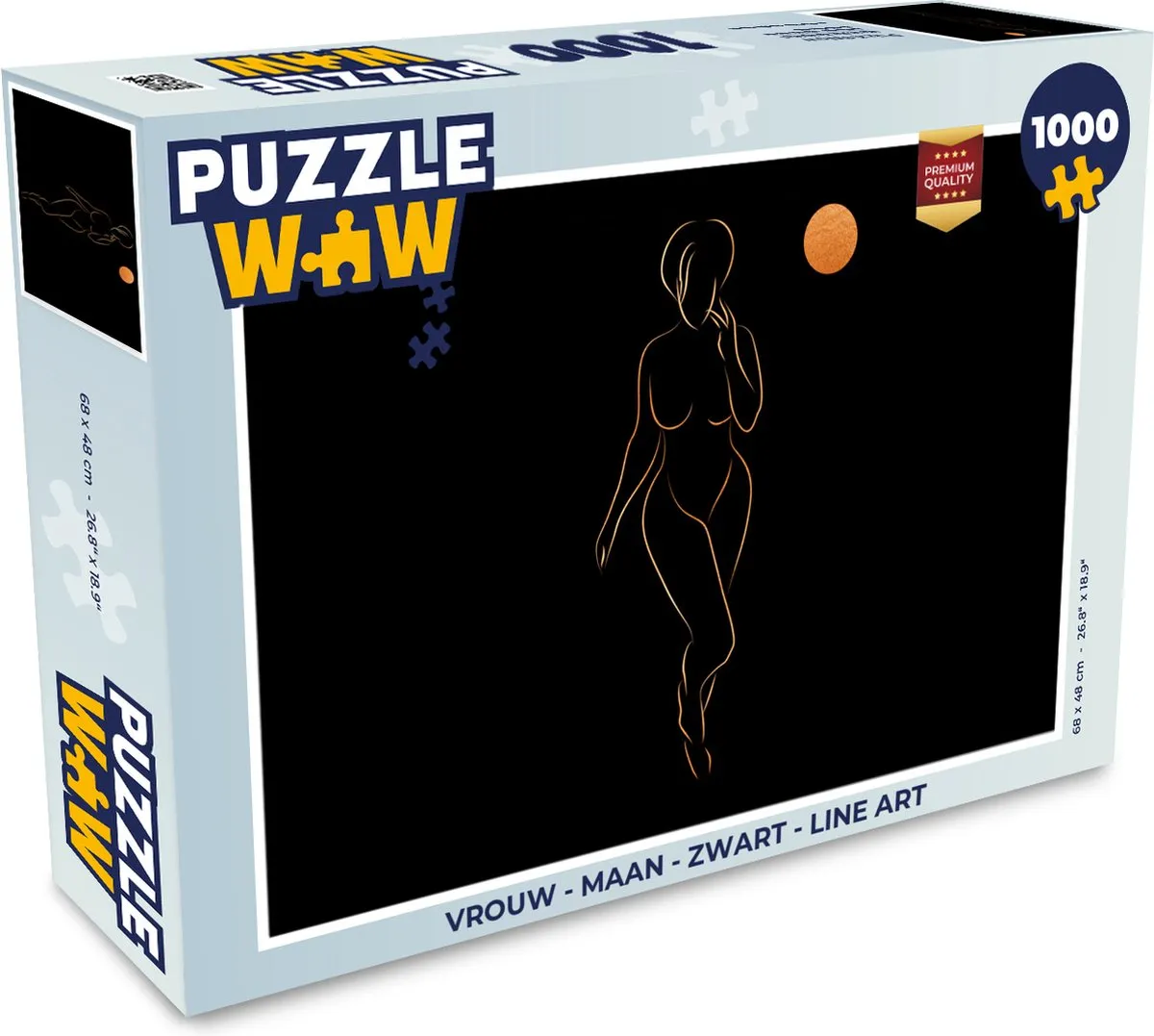 PuzzleWow Maan Legpuzzel 1000 Stuks - Multicolor