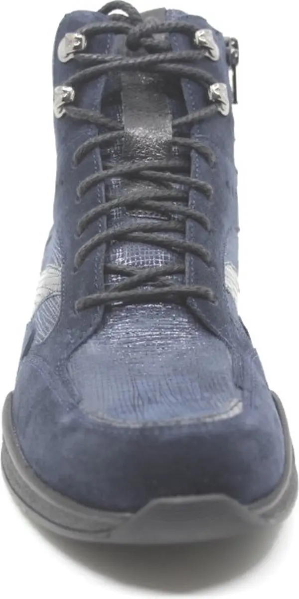 Durea 9755 Blauwe Halfhoge Sneakers - Wijdte E